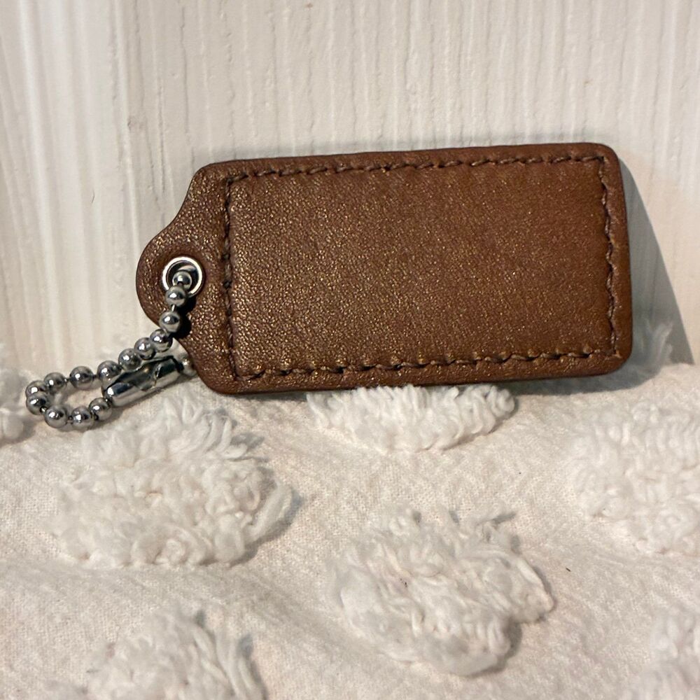 Coach Cognac Brown Bag Charm Hang Tag #1 - Picture 2 of 2